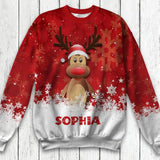 Personalized Reindeer Christmas Hoodie/Sweatshirt 3D Printed QTHQ1710