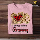 Personalized Love Being Called Grandma Kid Name Caro Background Tshirt Printed QTHQ1810
