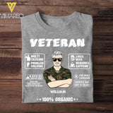 Personalized Swiss Veteran 100% Organic With Rank Name And Camo Uniform Tshirt Printed 22OCT-HY19