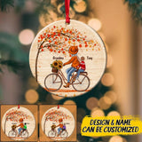 Personalized Grandma With Kid Autumn Wood Ornament Printed  OCT22-DT25