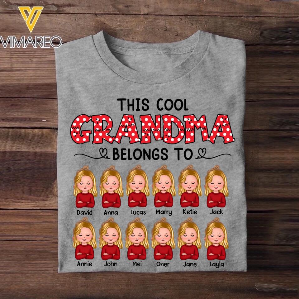Personalized This Cool Grandma Belongs To Kid Tshirt Printed 22OCT-HQ27