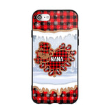 Personalized Grandma Nana Auntie Snowman Kid Name Caro Christmas 3D Printed Phonecase 22NOV-HQ02