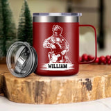Personalized Canadian Veteran/Soldier Laser Handle Cup Printed 22NOV-HQ07