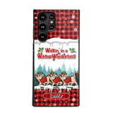 Personalized Walkin' In A Winter Wonderland Meowy Catmas Cat Lovers Caro Snow 3D Printed Phonecase 22NOV-DT04