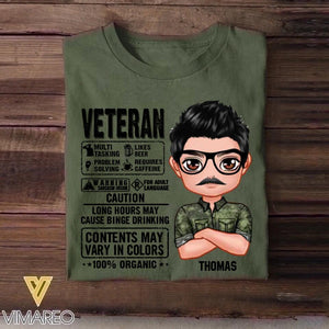 Personalized Canadian Veteran Contents May Vary In Colors Tshirt Printed NOV22-DT09