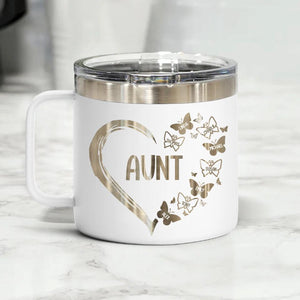 Personalized Aunt Mimi Nana Kid Name Butterfly Laser Handle Cup Printed 22NOV-DT09