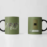 Personalized Army Dad Ireland Solider/ Veteran Rank Camo Ceramics Mug QTDT1711