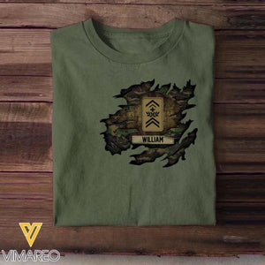 Personalized Swiss Solider/ Veteran Rank Camo Tshirt Printed 22NOV-HQ18