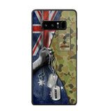Personalized Australian Solider/ Veteran Camo Rank 3D Printed Phonecase 22NOV-DY25