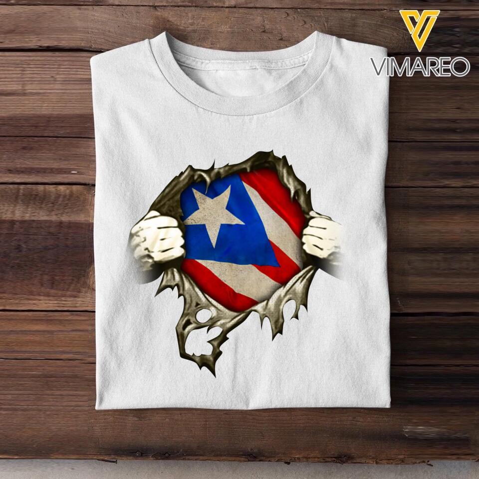 Personalized Puerto Rico State Tshirt Printed QTDT3011