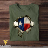 Personalized Texas State Tshirt Printed QTDT3011