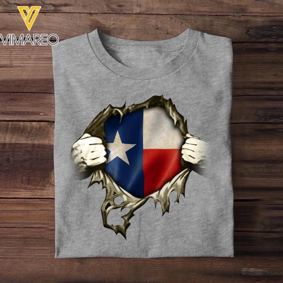 Personalized Texas State Tshirt Printed QTDT3011