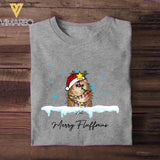 Personalized Merry Fluffmas Cat Lovers Tshirt Printed QTDT0112