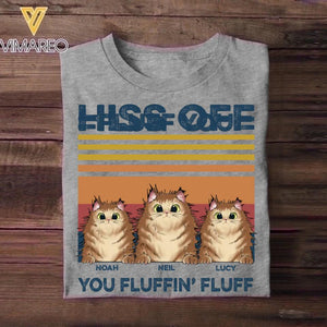 Personalized Fluff You Hiss Off Cat Lovers Christmas 3D Printed Tshirt QTDT0212