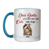 Personalized Cat Lovers Dear Santa We've Been Very Good This Year Accent Mug PNHY0512