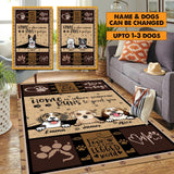 Personalized Dog Lover Rug Printed QTHY0712
