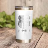 Personalized New York Police With Name Laser Tumbler Printed QTDT1212