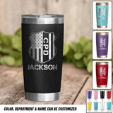 Personalized Chicago Police With Name Laser Tumbler Printed QTDT1212