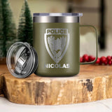Personalized French Police With Name Laser Handle Cup Printed QTDT1312