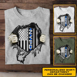Personalized US Police Department Tshirt Printed QTDT1312
