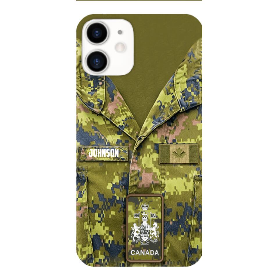 Personalized Canadian Soldier Camo Phone Case Printed 22MAR-HQ19