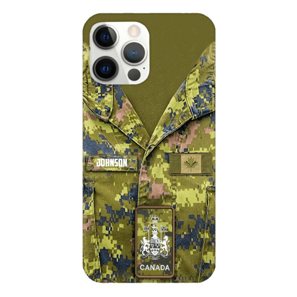 Personalized Canadian Soldier Camo Phone Case Printed 22MAR-HQ19