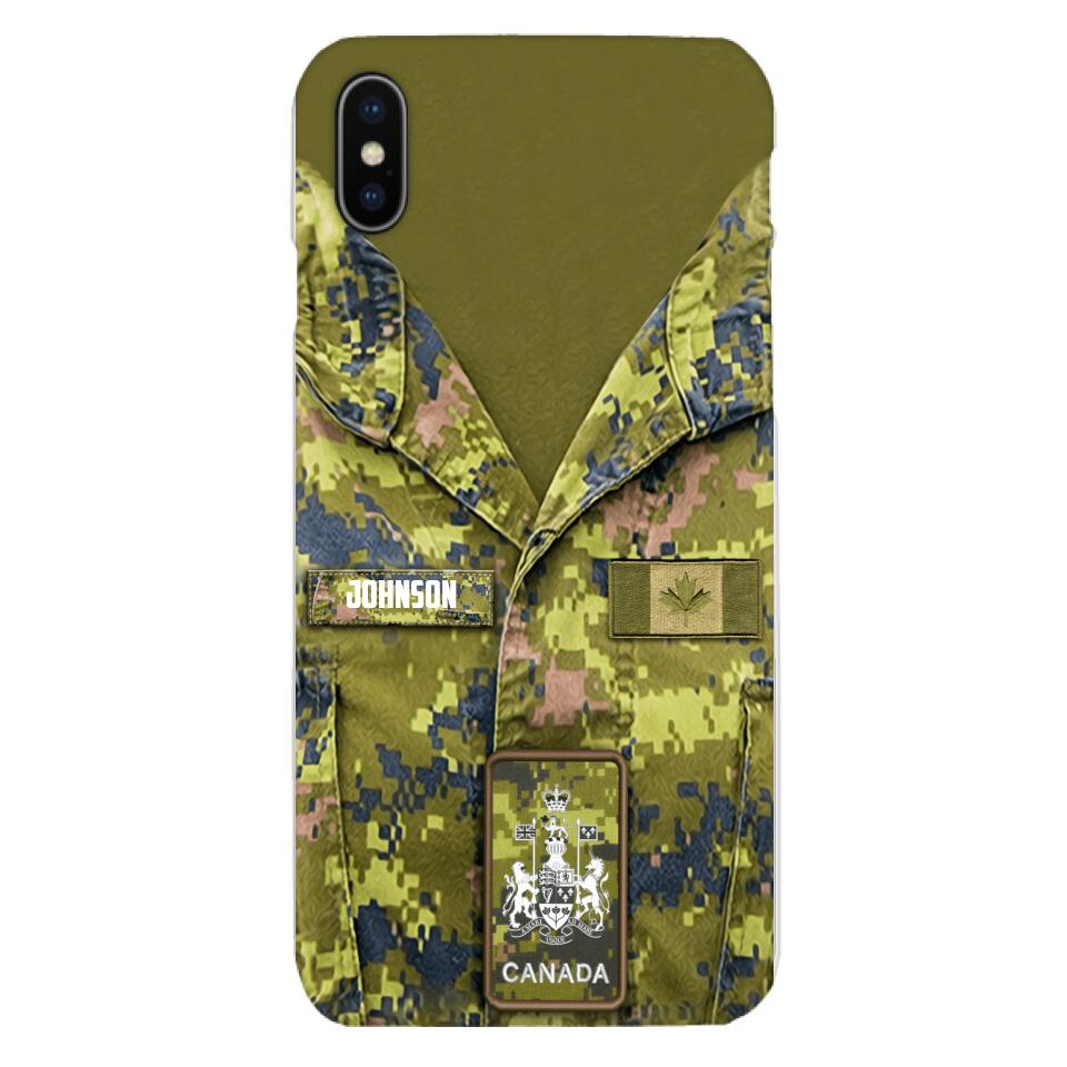 Personalized Canadian Soldier Camo Phone Case Printed 22MAR-HQ19