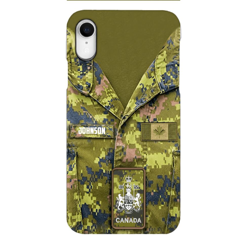 Personalized Canadian Soldier Camo Phone Case Printed 22MAR-HQ19