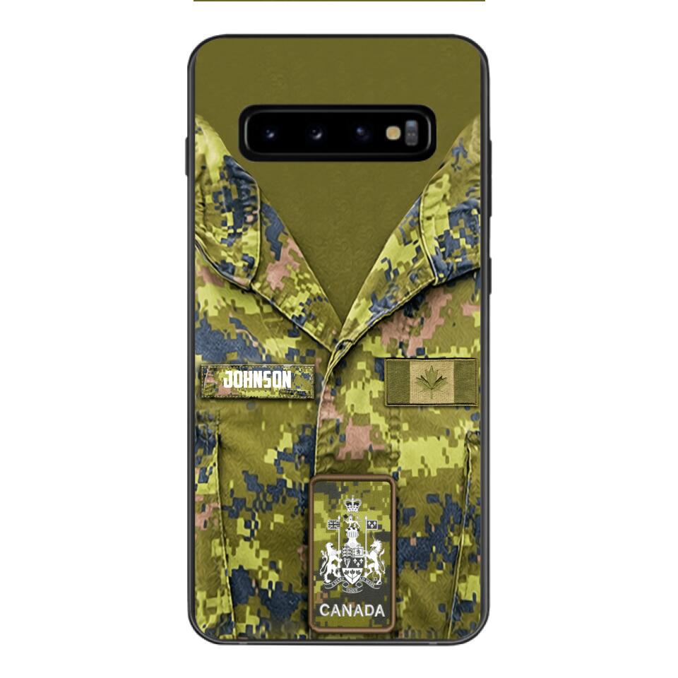 Personalized Canadian Soldier Camo Phone Case Printed 22MAR-HQ19