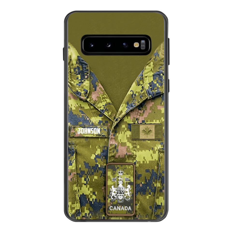 Personalized Canadian Soldier Camo Phone Case Printed 22MAR-HQ19