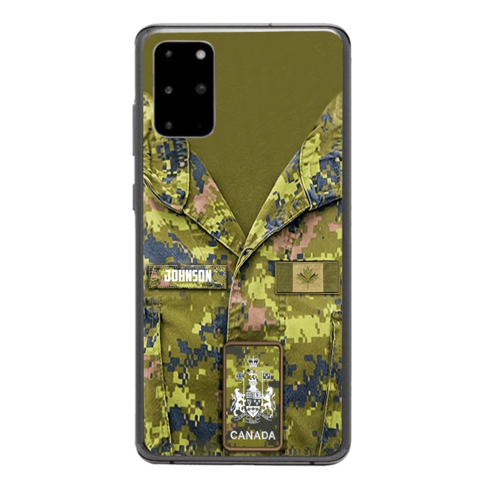 Personalized Canadian Soldier Camo Phone Case Printed 22MAR-HQ19