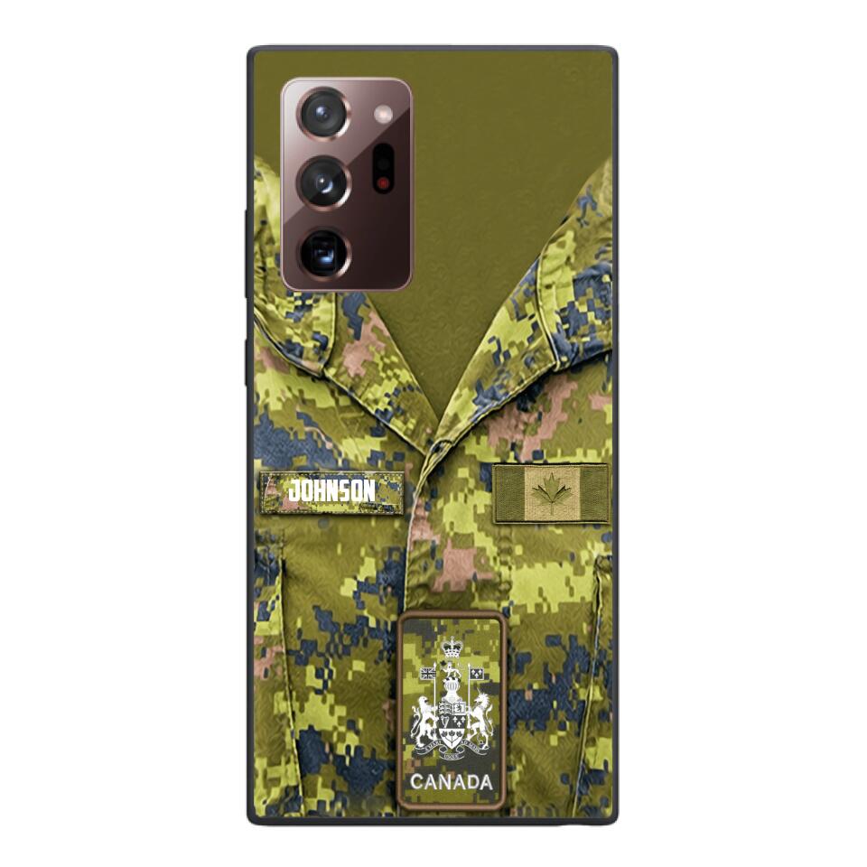 Personalized Canadian Soldier Camo Phone Case Printed 22MAR-HQ19