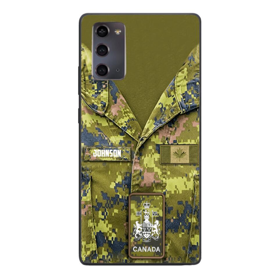 Personalized Canadian Soldier Camo Phone Case Printed 22MAR-HQ19
