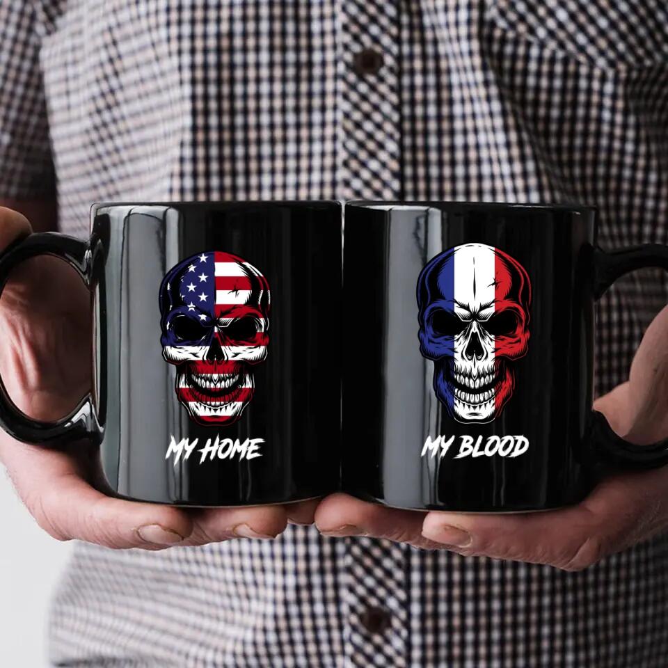 Personalized My Home My Blood Black Mug Printed QTHQ1612