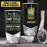 Personalized Canadian Veteran/Soldier There Are No Ex-Soliders Rank Tumbler Printed 22DEC-HY20