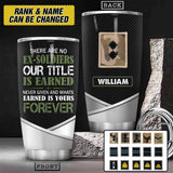 Personalized UK Veteran/Soldier There Are No Ex-Soliders Rank Tumbler Printed 22DEC-HY20