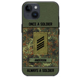 Personalized Once A Soldier Always A Soldier German Soldier/ Veteran Rank Camo Phonecase 3D Printed 22DEC-DT14
