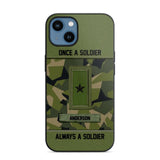 Personalized Once A Soldier Always A Soldier Sweden Soldier/ Veteran Rank Camo Phonecase 3D Printed 22DEC-DT14