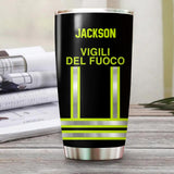Personalized Italian Firefighter Tumbler Printed 22DEC-HY20