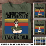 Personalized I Walked The Walk So You Could Talk The Talk Canadian Rank Camo Tshirt Printed 22DEC-HQ21