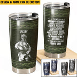 Personalized I Am A Canadian Grumpy Veteran I'm Proud To Be A Veteran Tumbler Printed 22DEC-HQ22