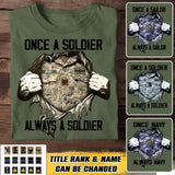 Personalized UK Soldier/ Veteran / Navy Or Sailor Once A Soldier Always A Soldier Tshirt Printed 22DEC-HQ26