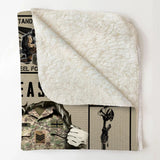 Personalized British Veteran/Soldier Quilt Blanket Printed 22DEC-DT27