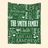 Personalized Family Name Quilt Blanket Printed QTHQ2712