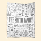 Personalized Family Name Quilt Blanket Printed QTHQ2712