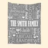 Personalized Family Name Quilt Blanket Printed QTHQ2712