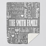 Personalized Family Name Quilt Blanket Printed QTHQ2712