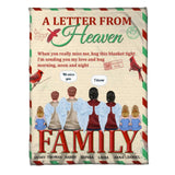 Personalized A Letter From Heaven Memorial Person Family Gifts Quilt Blanket Printed PNDT2812