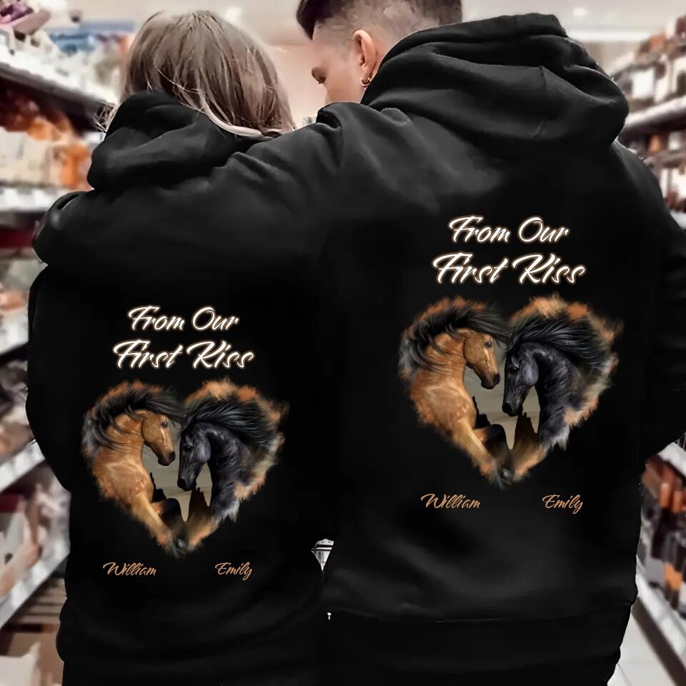 Personalized Couple From Our First Kiss Hoodie Printed 22DEC-DT28