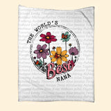 Personalized The World's Best Grandma Quilt Blanket Printed QTDT2912